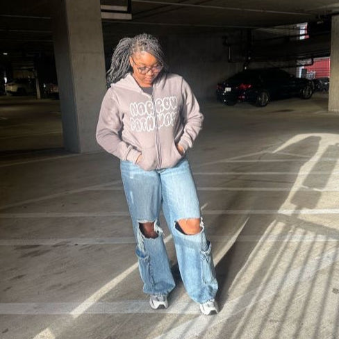 Grey NPZ Zip-Up Jacket