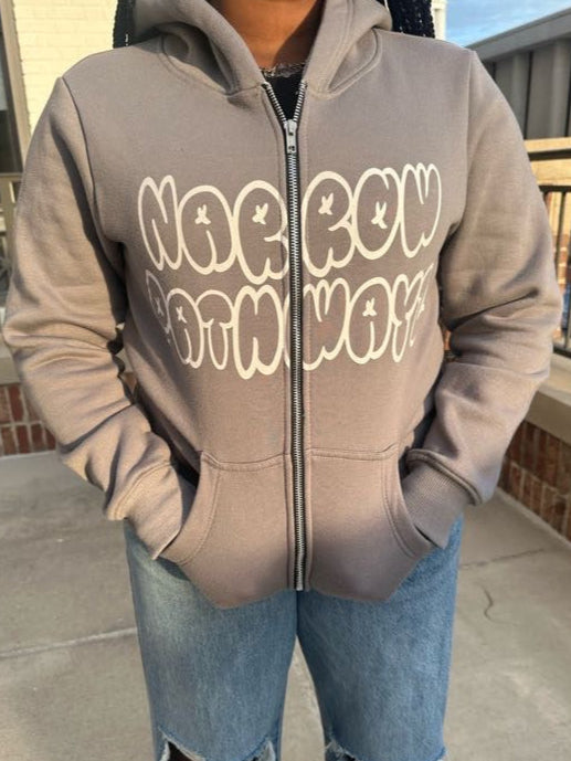 Grey NPZ Zip-Up Jacket